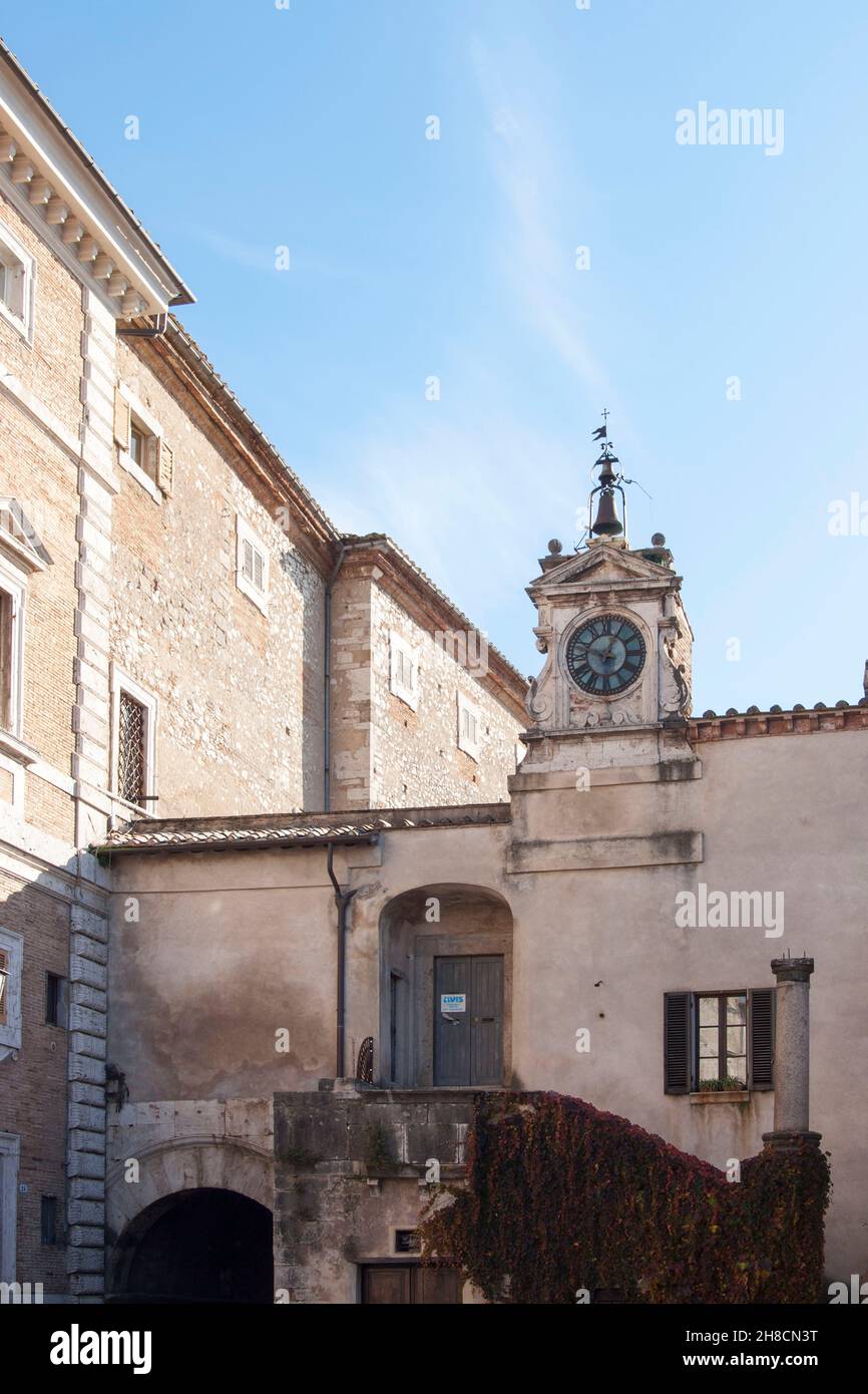 Old Town, Piazza Guglielmo Marconi sqaure, Amelia, Umbria, Italy, Europe Stock Photo