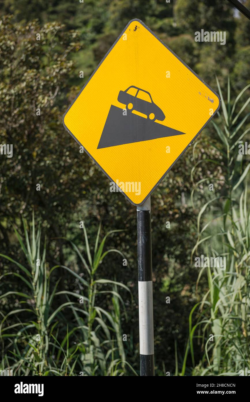 Sri Lanka, La province d'Uva, Uva Province, the Uva Province, panneau de signalisation, Verkehrszeichen, traffic sign Stock Photo