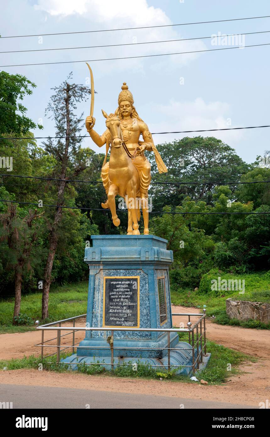 Sri Lanka, Northern Province, Province du Nord, Nördliche Provinz, Jaffna, Cankili II dernier roi du Royaume de Jaffna, Cankili II. Letzter König des Stock Photo