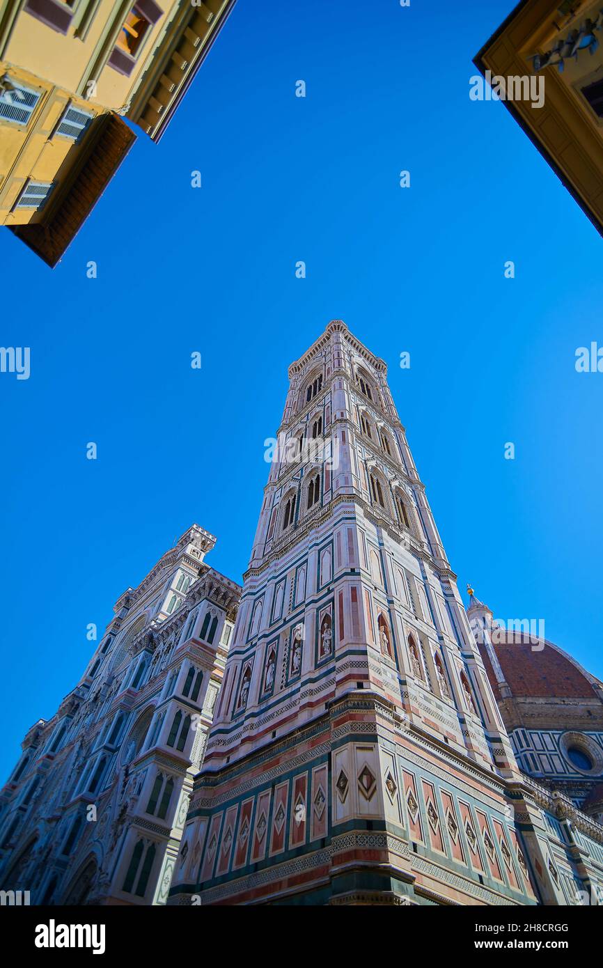 Vertical low angle shot of the cathedral of Santa Maria del Fiore in ...