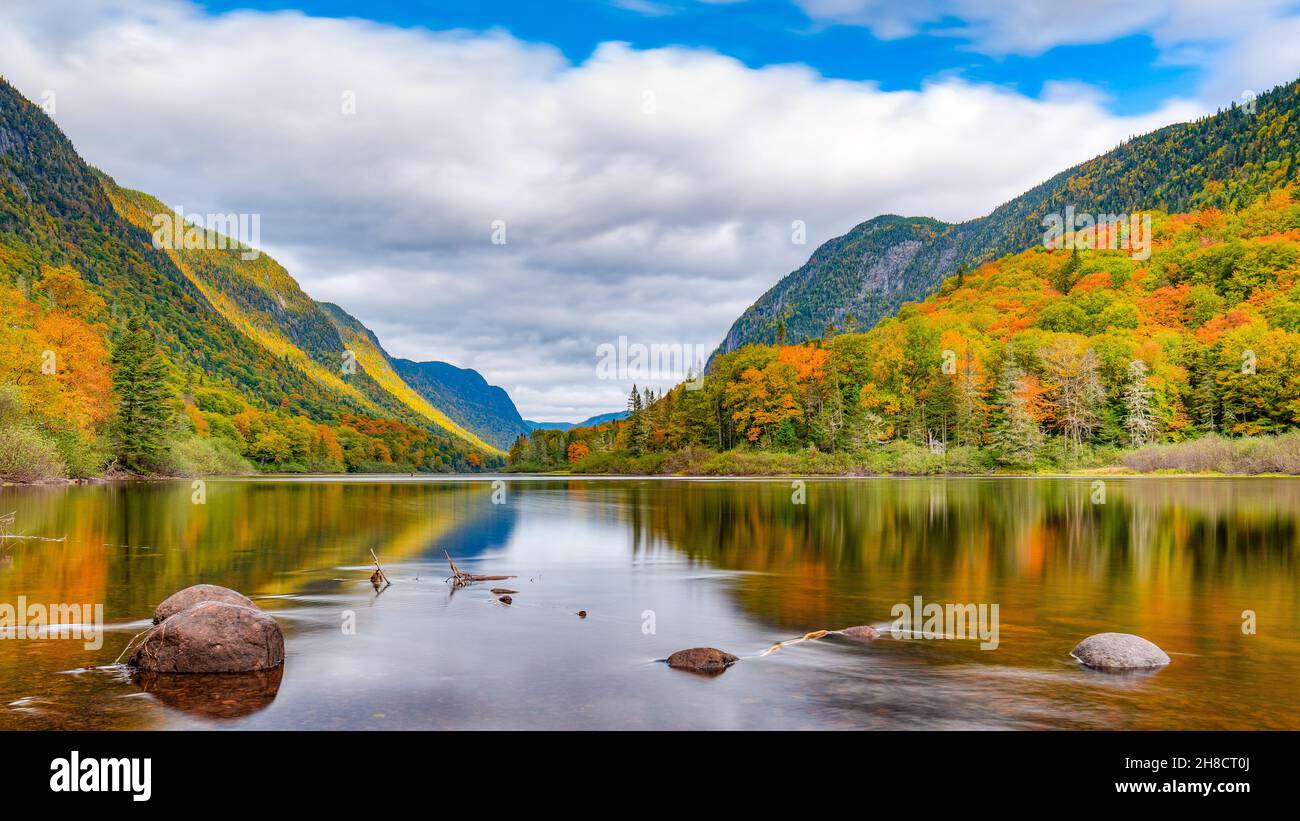 Wonderful and colorful JacquesCartier valley and its vibrant foliage at Fall, JacquesCartier