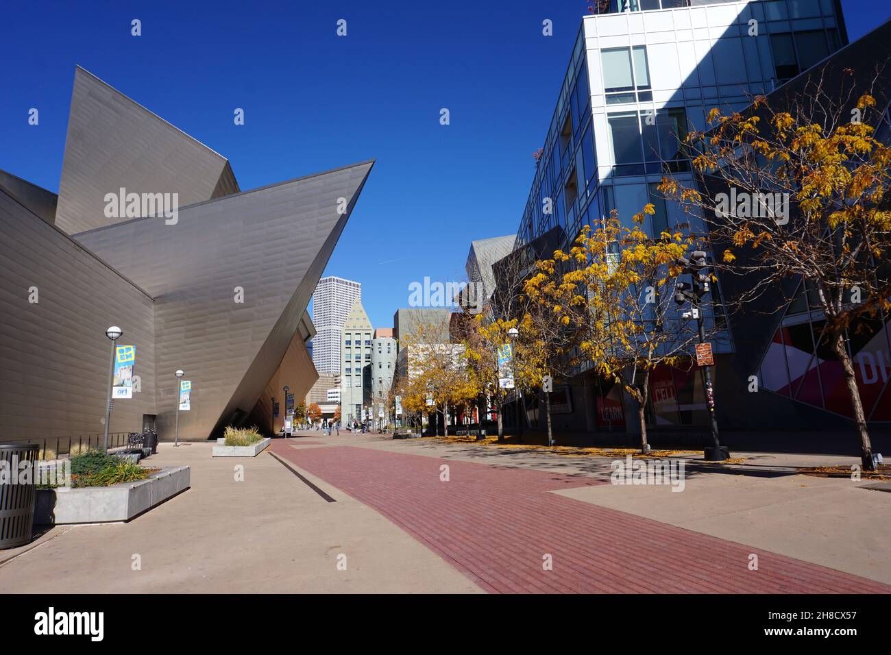 Denver Art Museum street view Stock Photo