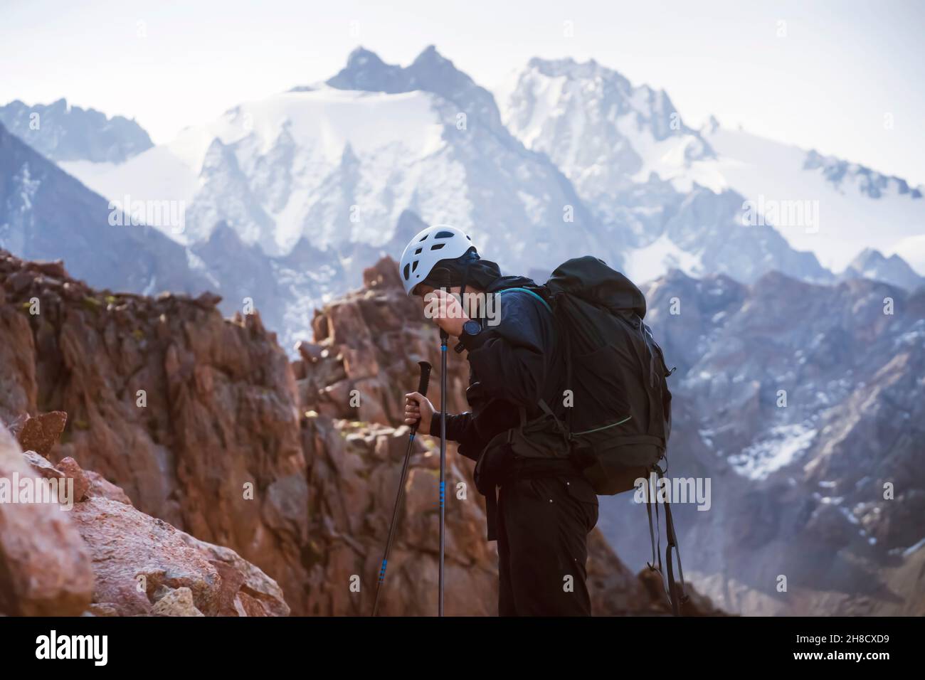 Man trekking in alps beautiful hi-res stock photography and images - Alamy