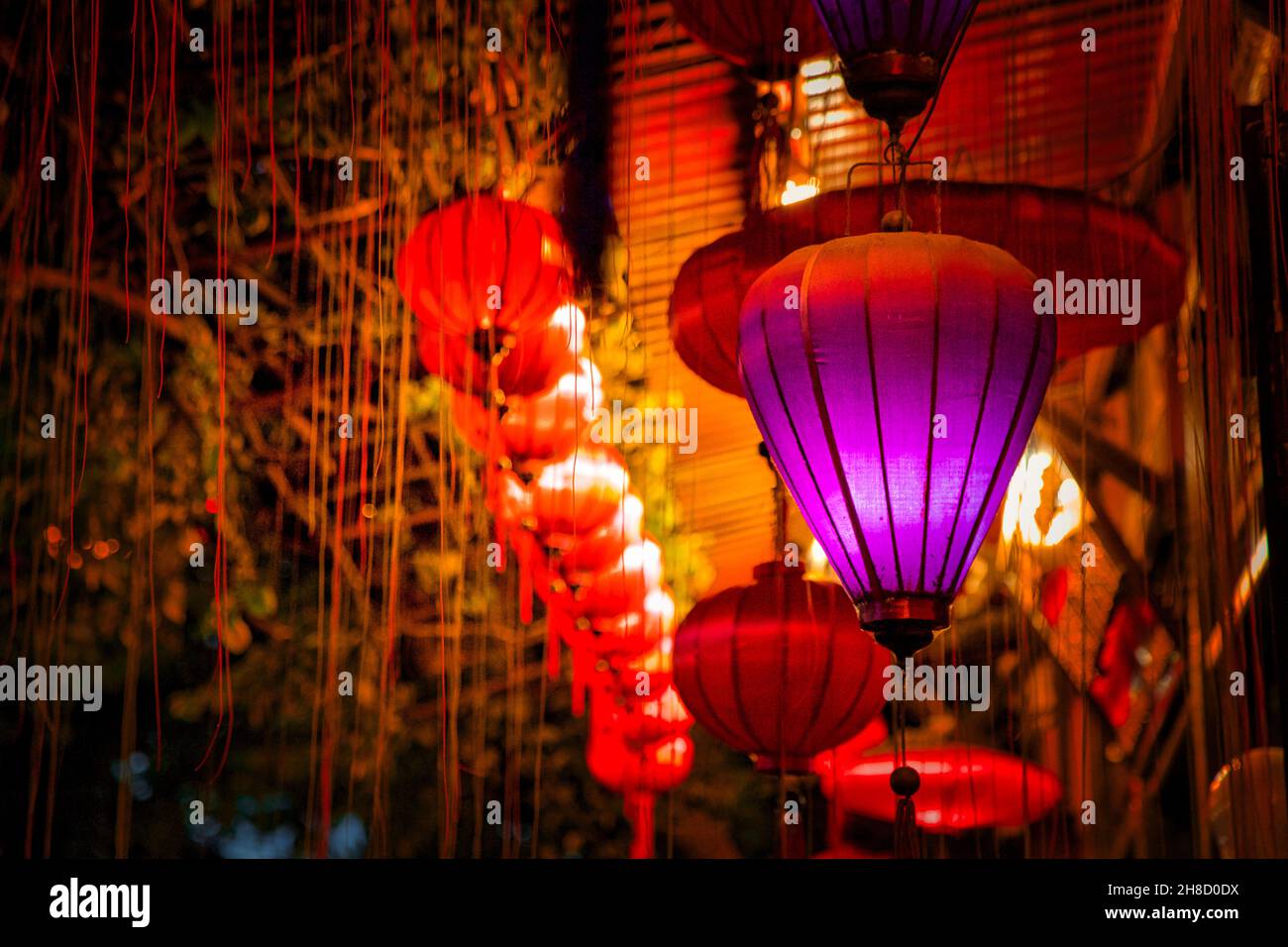 Leuchtende Lampions Stock Photo