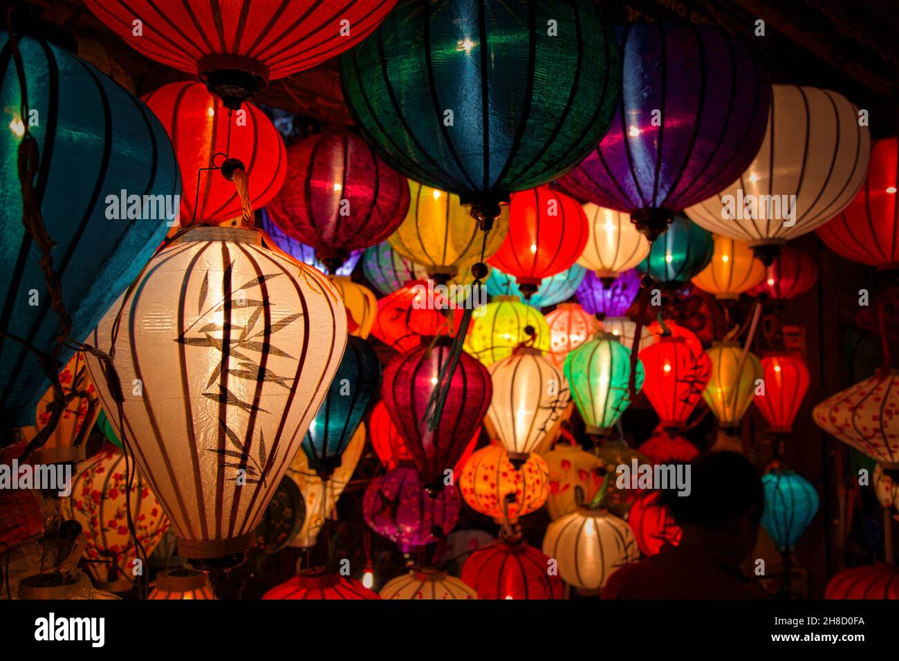 Leuchtende Lampions Stock Photo