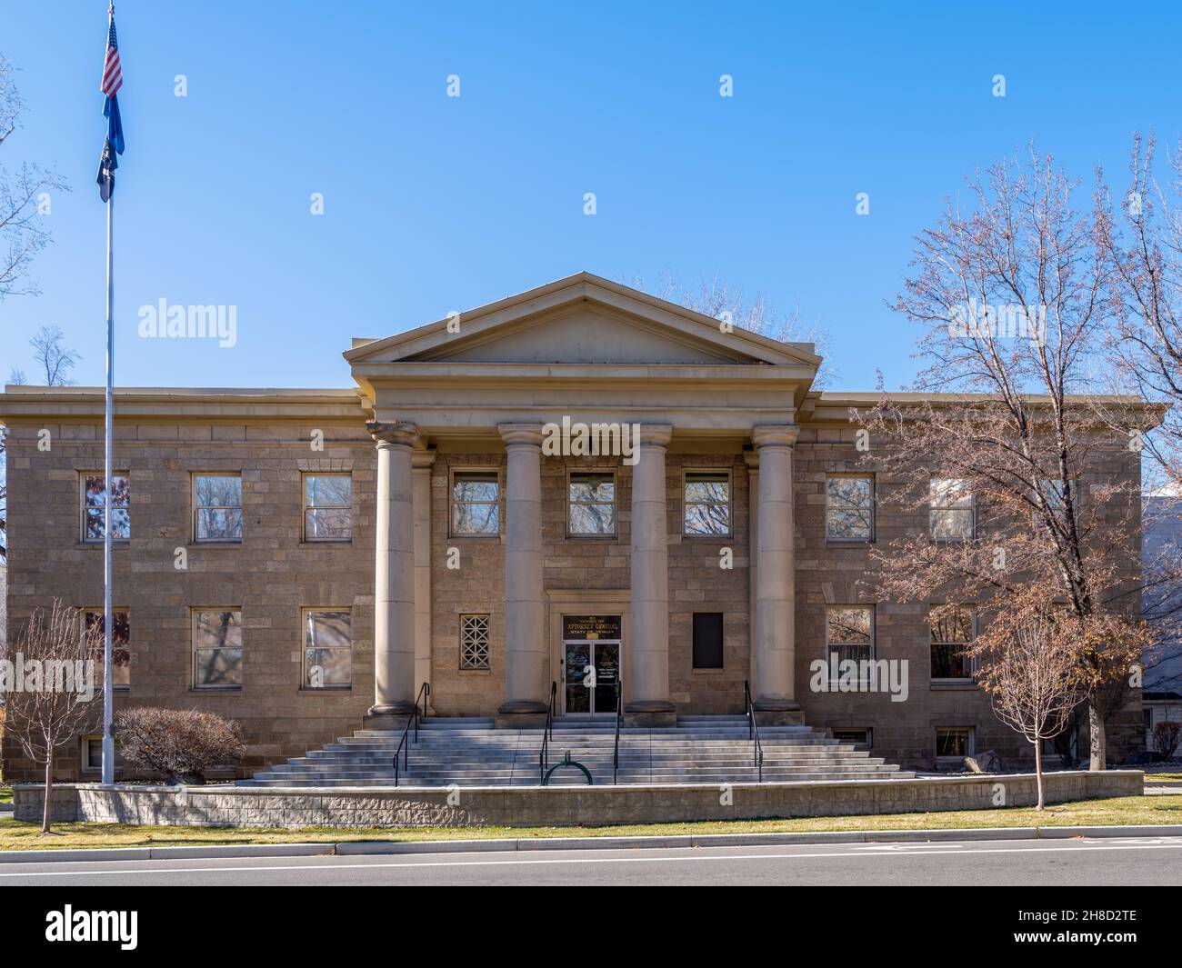 Carson City, Nevada - USA - November 28, 2021: Nevada Attorney General’s Office across from the state capitol on N Carson St. Stock Photo