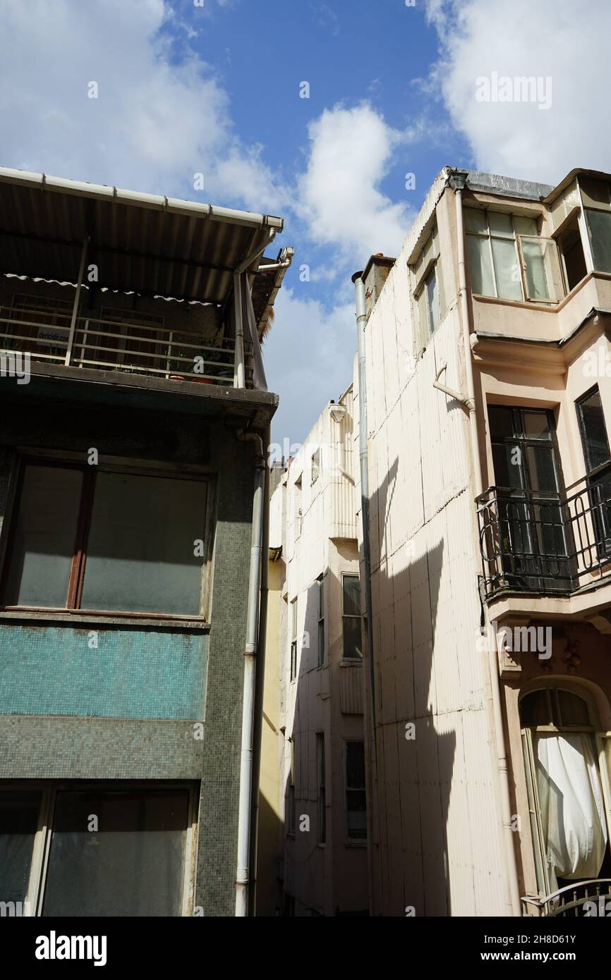 Vertical shot of the exterior of old buildings Stock Photo - Alamy