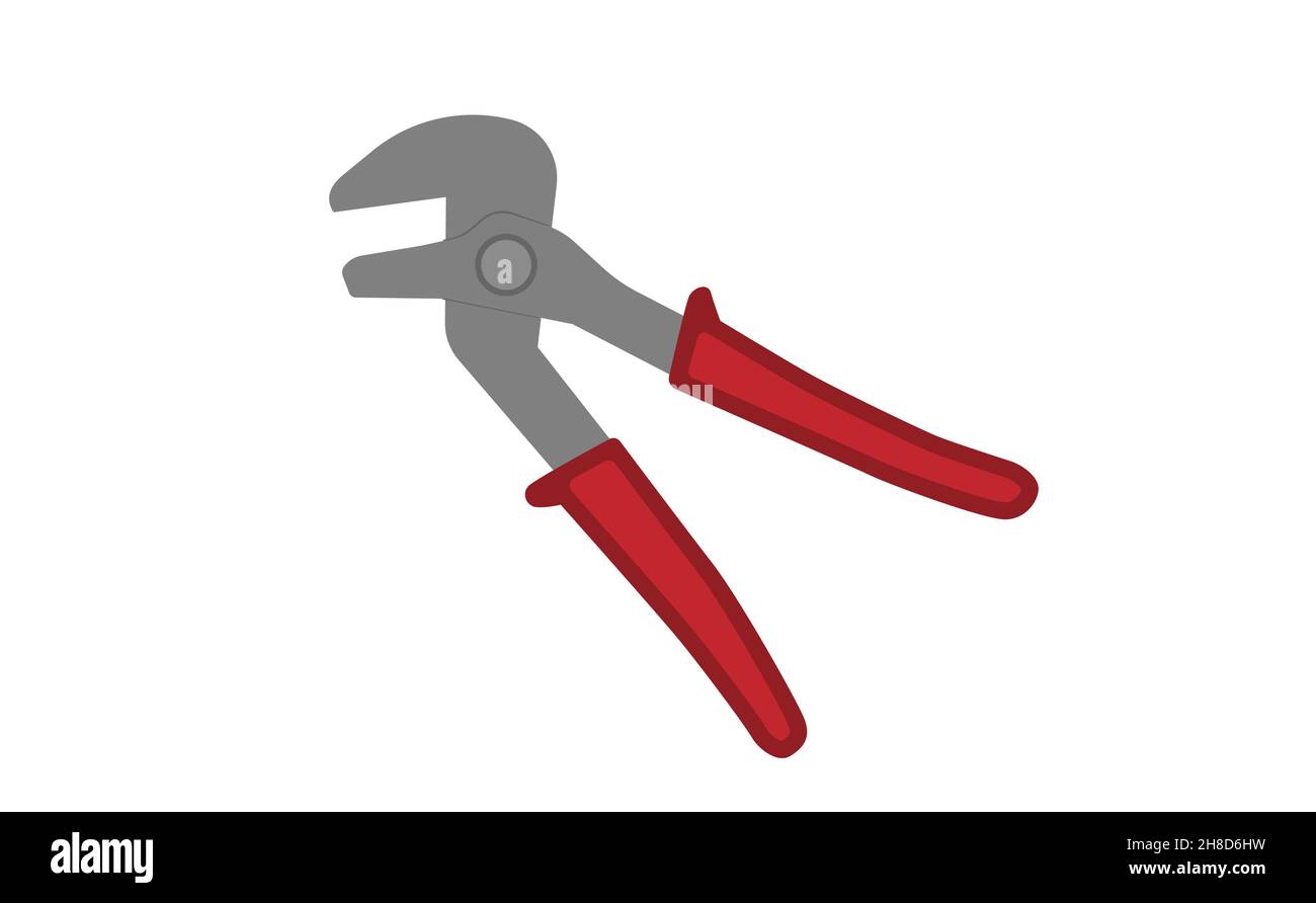 Adjustable water pump pliers tongue and groove isolated on white