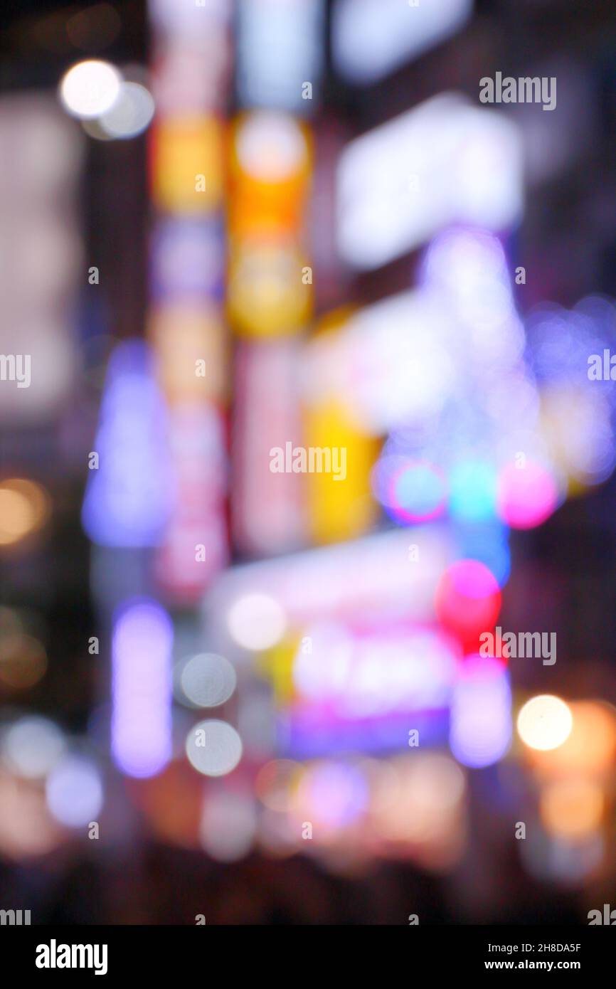 Night neons bokeh city. Night abstract city background of Tokyo, Japan  Stock Photo - Alamy