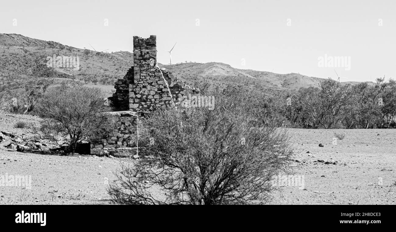 Ruins of an old stone building in a desert Stock Photo - Alamy