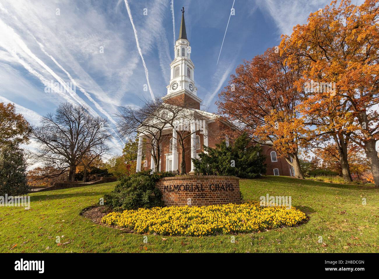 COLLEGE PARK, MD, USA - NOVEMBER 20: Memorial Chapel on November 20, 2021 at the University of Maryland in College Park, Maryland. Stock Photo