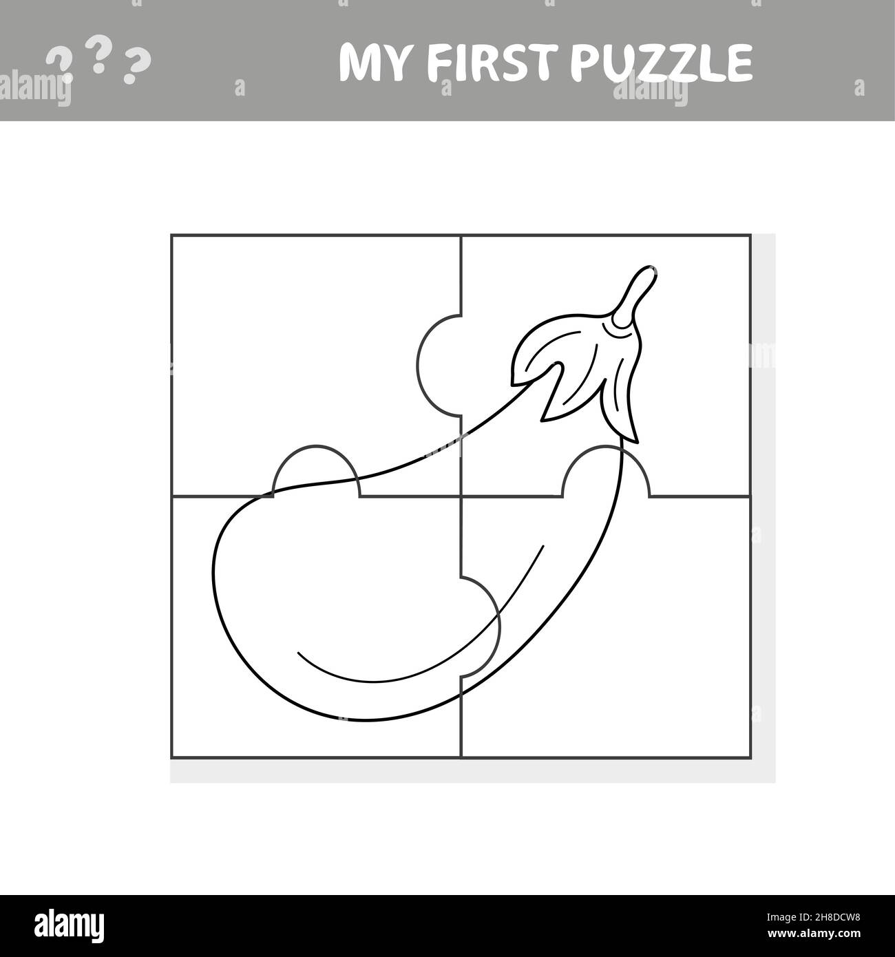 Logic Roots Worksheet Cartoon Logic puzzle for kids. Education developing worksheet with eggplant ...
