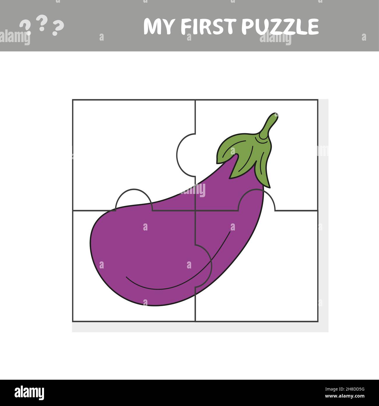 Logic Roots Worksheet Cartoon Logic puzzle for kids. Education developing worksheet with eggplant ...