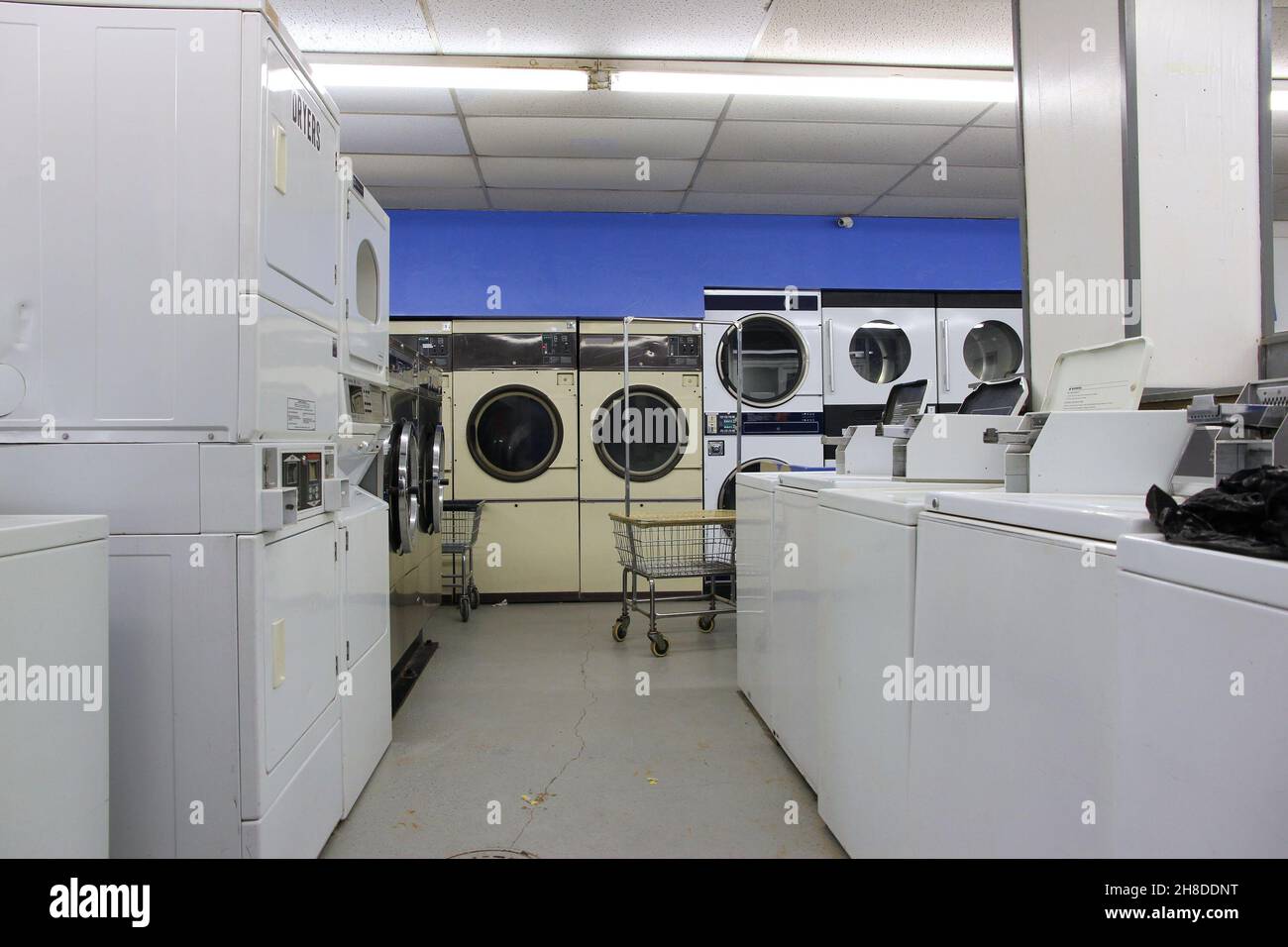 American laundromat. Generic self service laundromat in the United