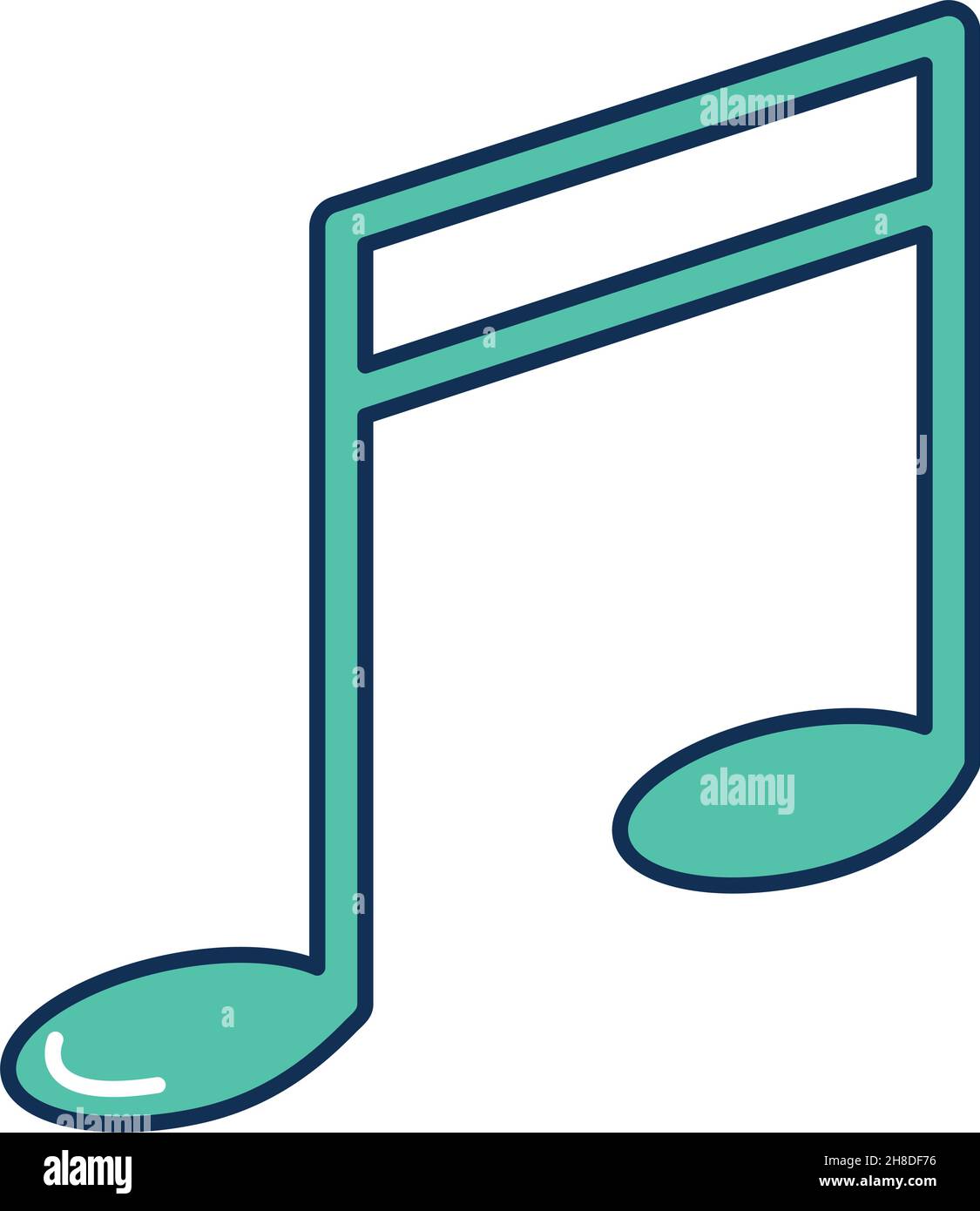 musical note icon on white background Stock Vector Image & Art - Alamy