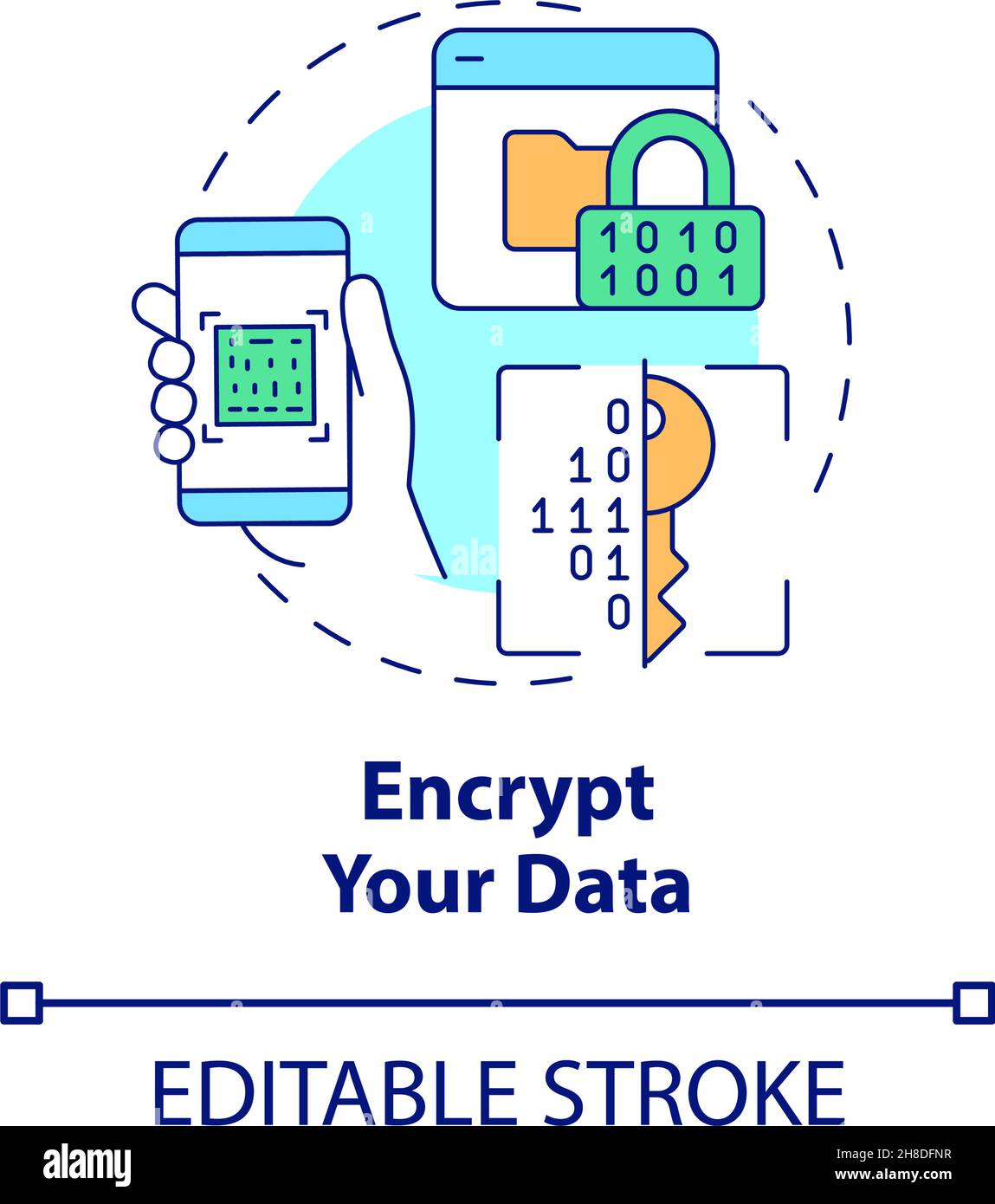 Data encryption concept icon Stock Vector Image & Art - Alamy