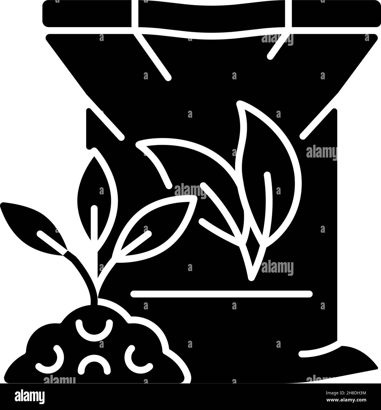 Organic fertilizers black glyph icon Stock Vector Image & Art - Alamy