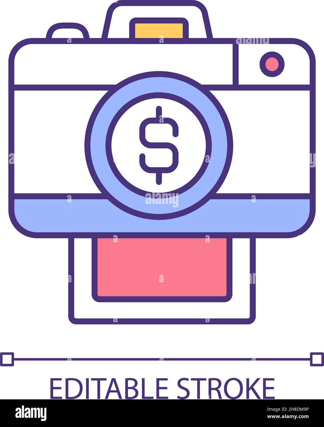 Making money with photography RGB color icon Stock Vector Image & Art ...