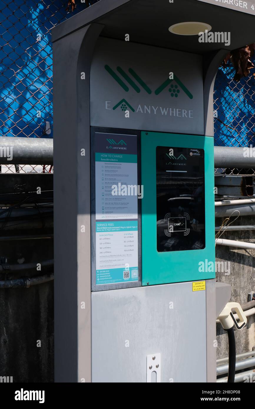 EV charging station, Bangkok, Thailand Stock Photo Alamy