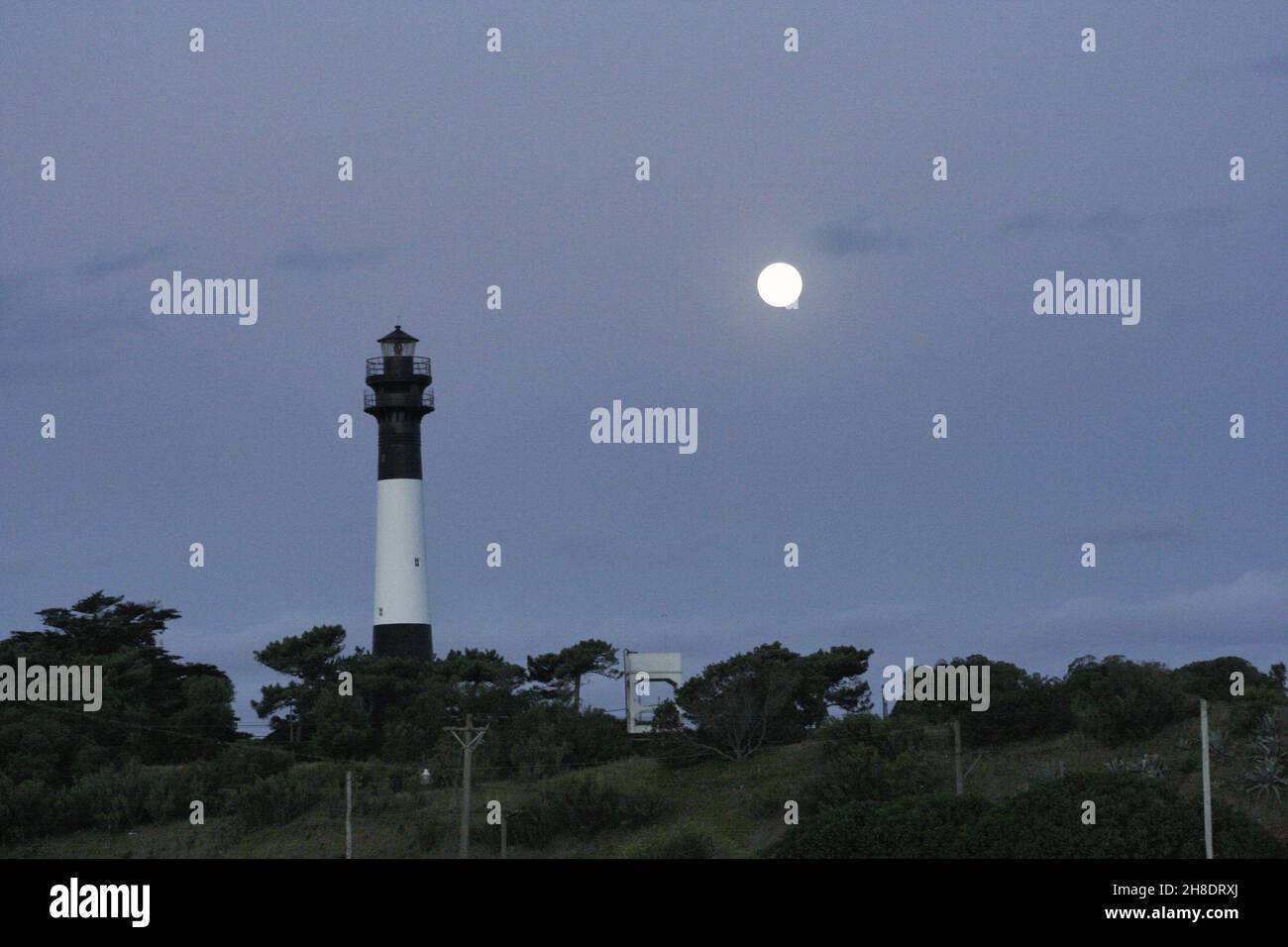 Landscape view of the Quequen Lighthouse, Buenos Aires, Argentina. Stock Photo
