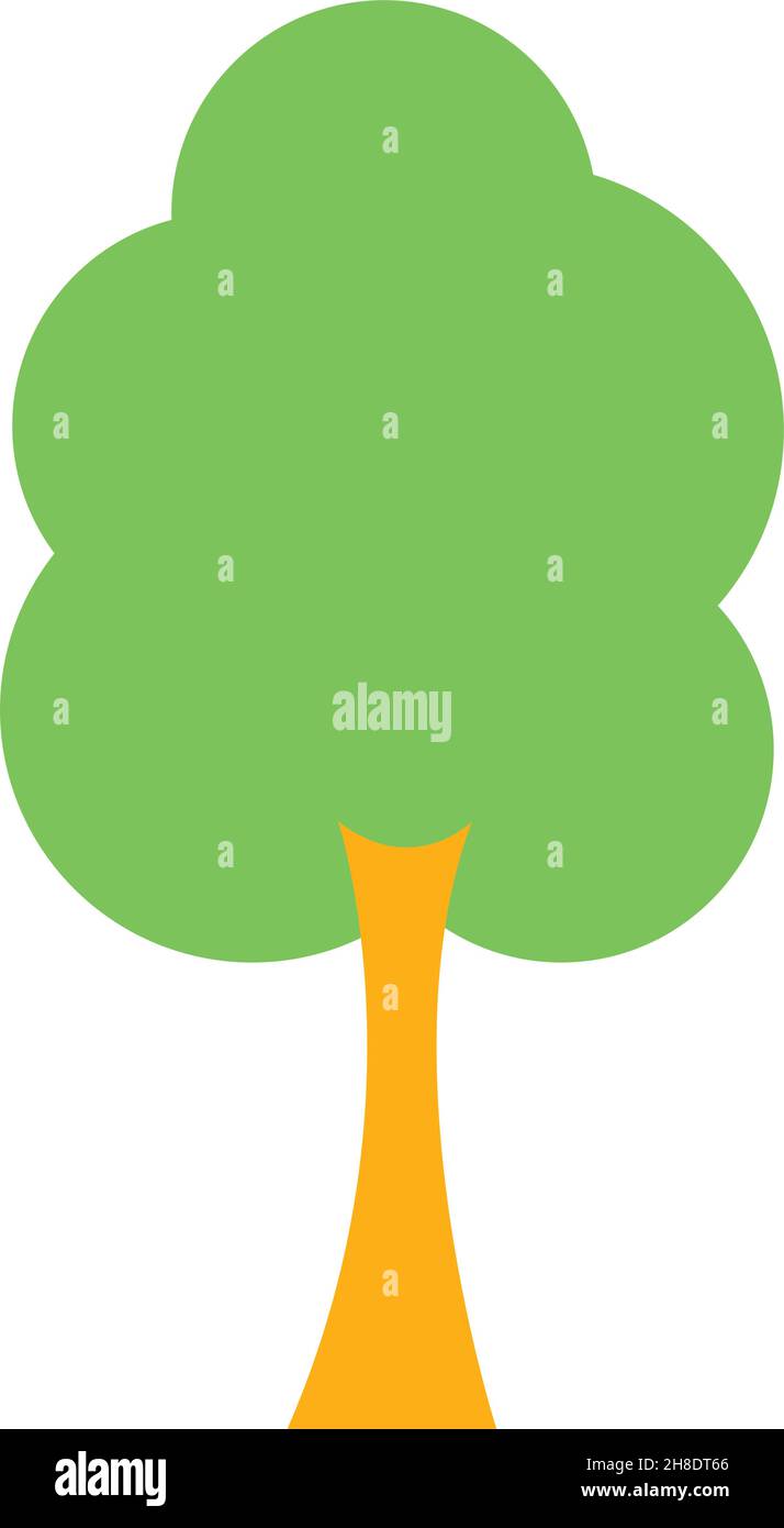 green tree icon on white background Stock Vector Image & Art - Alamy