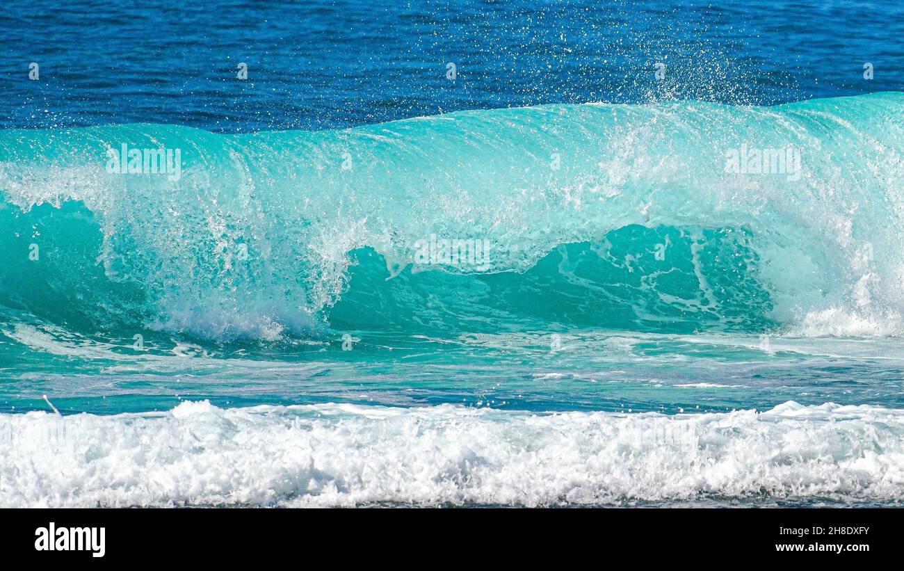 Beautiful shot of a huge wave in a blue sea.Perfect for wallpaper Stock ...