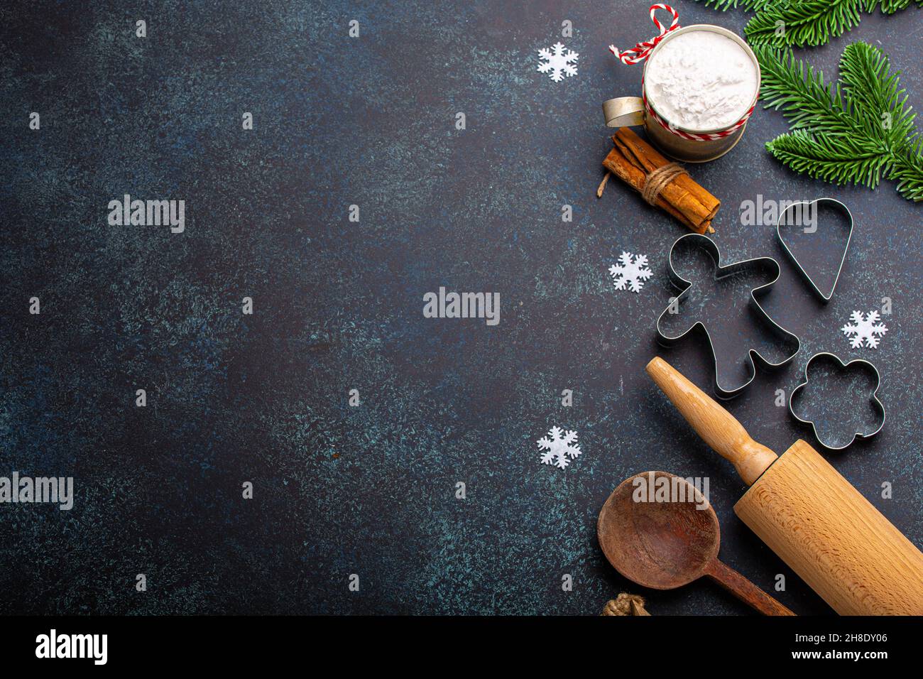 Christmas baking background top view stock photo alamy