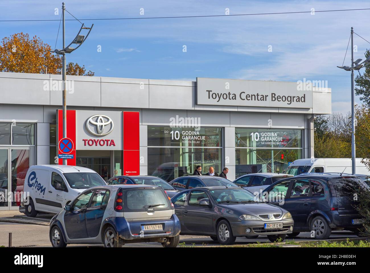 Belgrade, Serbia November 03, 2021 Toyota Centre Japan Car Dealership at Belgrade North Stock