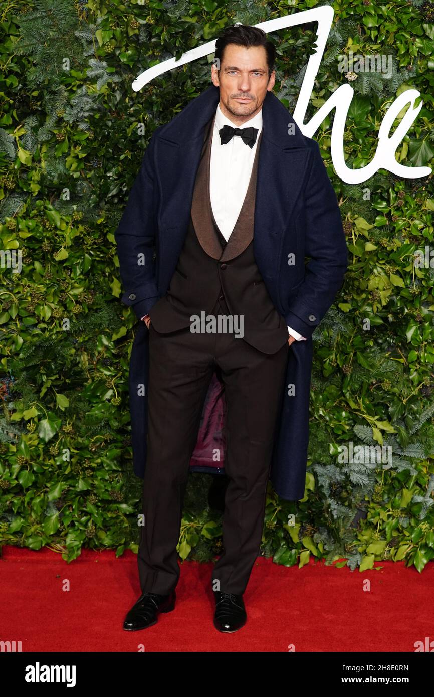 David Gandy attending the Fashion Awards 2021 at the Royal Albert Hall, Kensington Gore, London. Picture date: Monday November 29, 2021. Stock Photo
