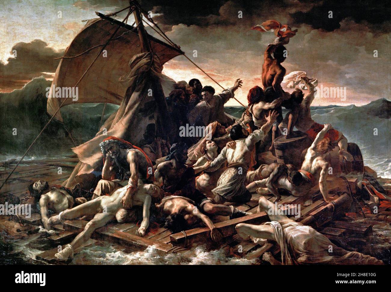 The Raft of the Medusa by the French artist, Théodore Géricault (1791-1824), oil on canvas, c. 1818-19 Stock Photo