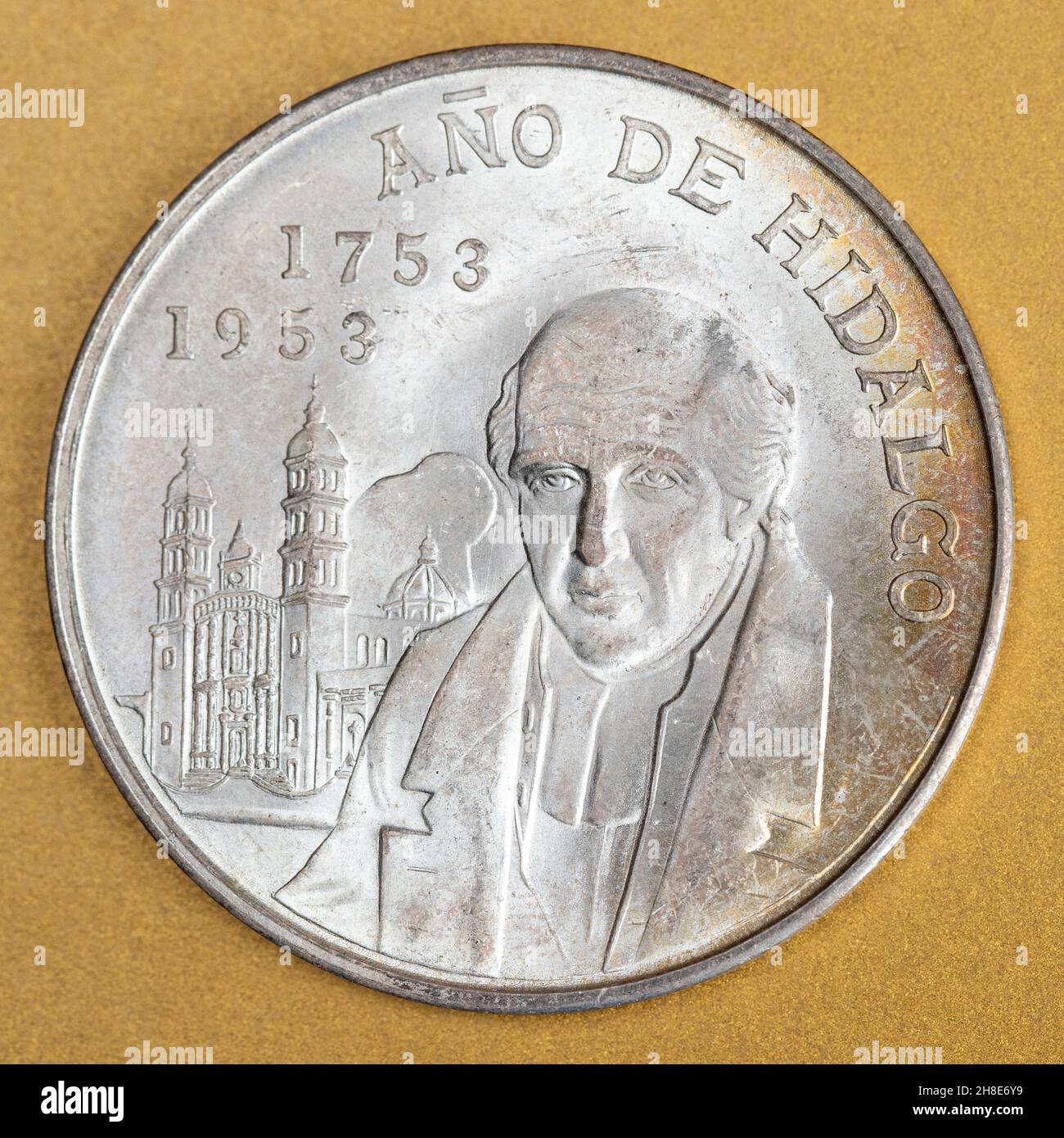 Mexico 1974 Cinco 5 Peso Coin Vintage Old Mexican Currency Money 