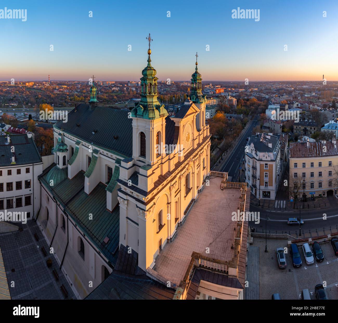 A picture of the St. John the Baptist Cathedral at sunset as seen from ...
