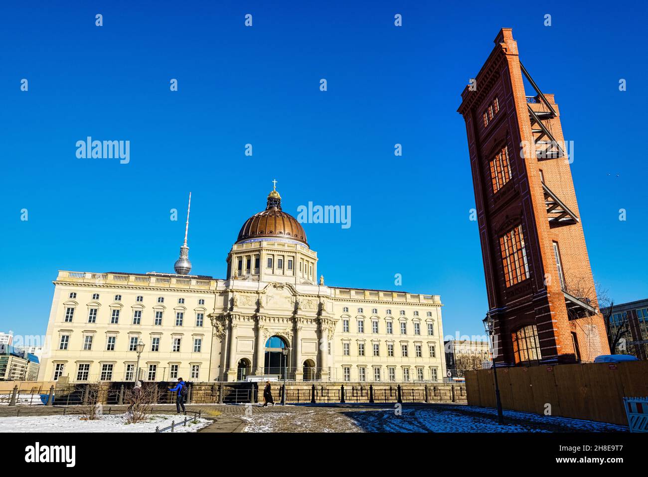 Former Bauakademie in front of Berlin Palace, Berlin, Germany Stock Photo