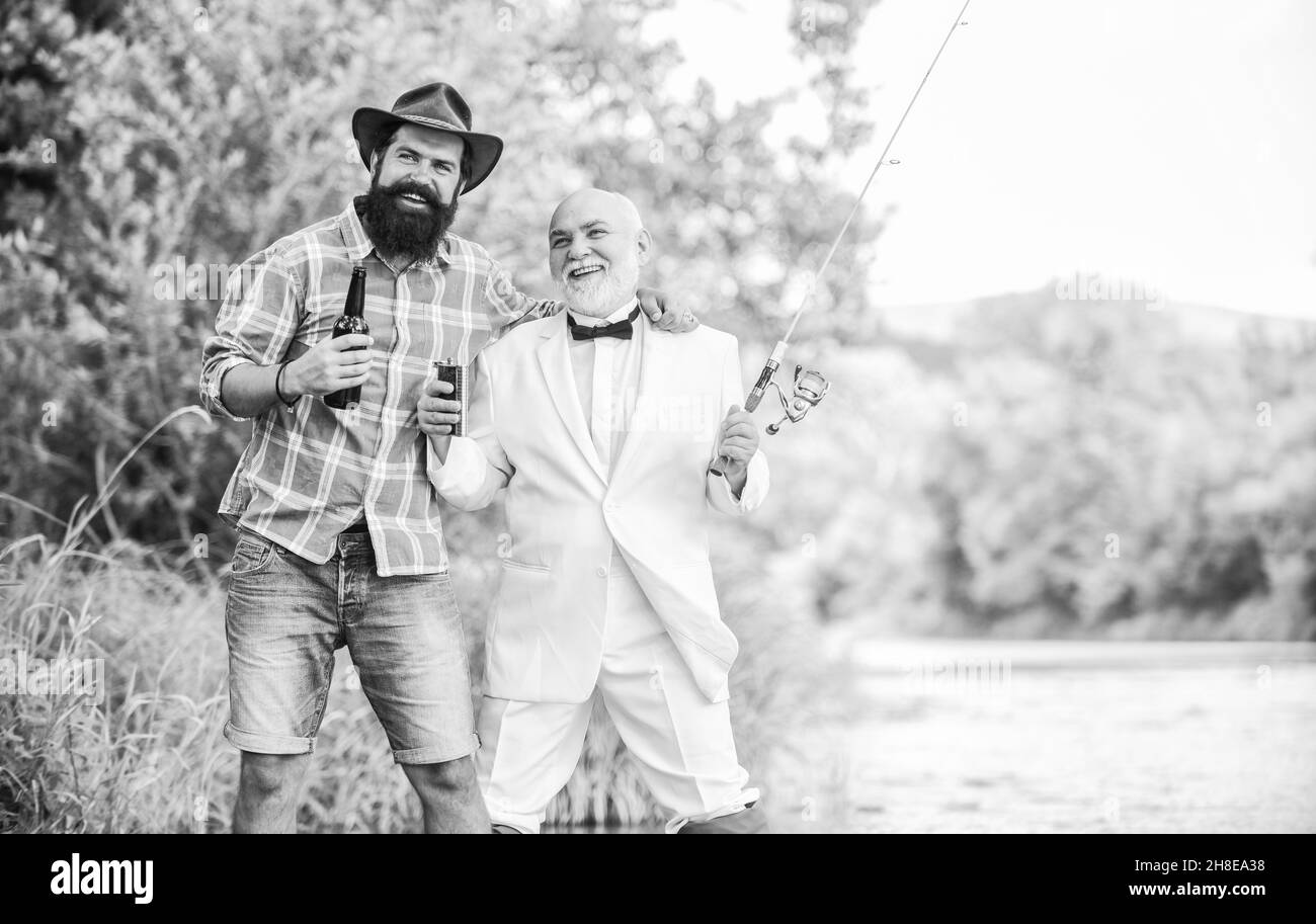 Celebrating fishing Black and White Stock Photos & Images - Alamy