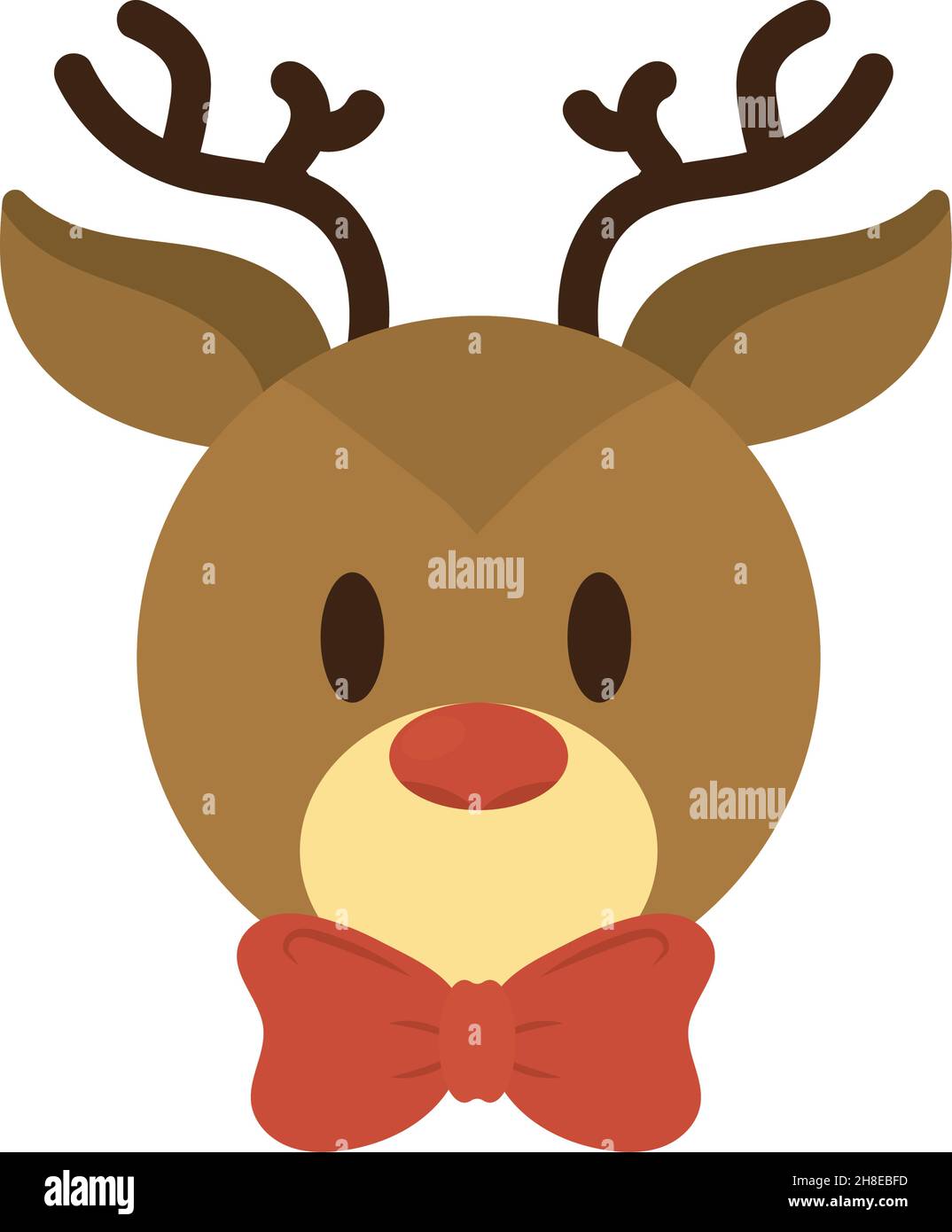 christmas deer icon on white background Stock Vector Image & Art - Alamy
