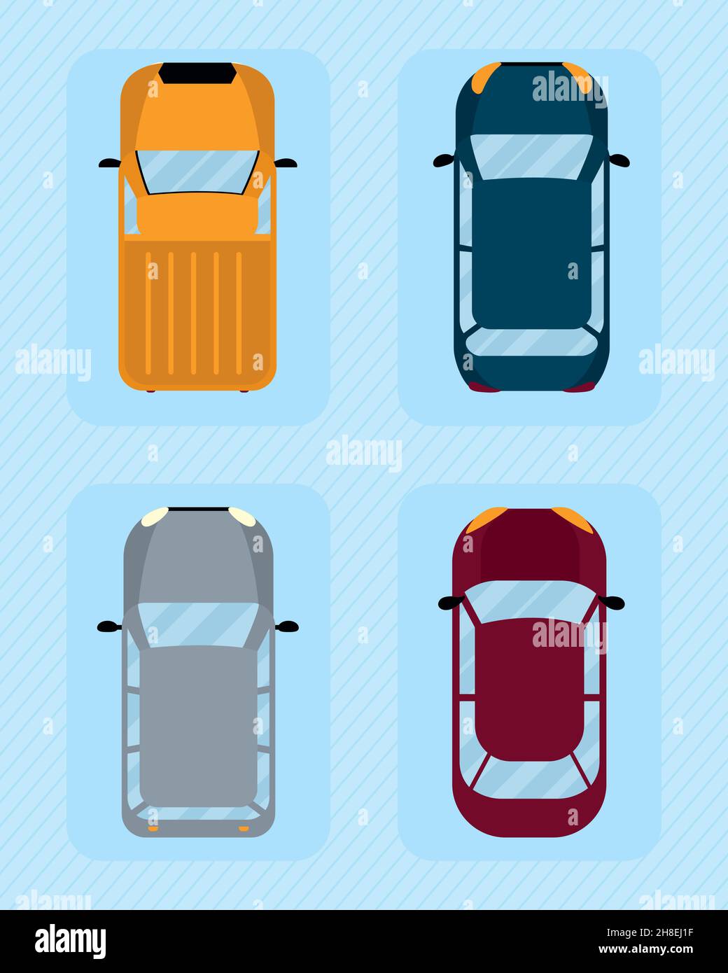 cars top view icon set Stock Vector Image & Art - Alamy