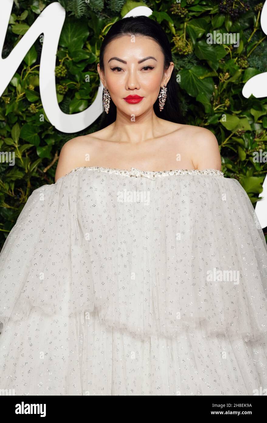 Jessica Wang attending the Fashion Awards 2021 at the Royal Albert Hall ...