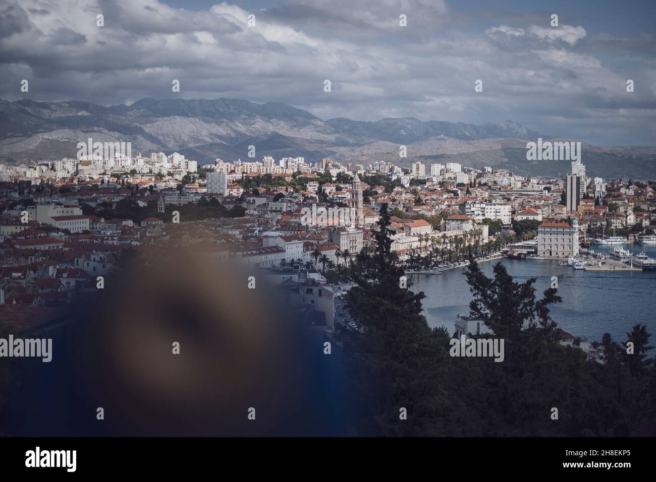 Blick über die Stadt Split in Kroatien Stock Photo