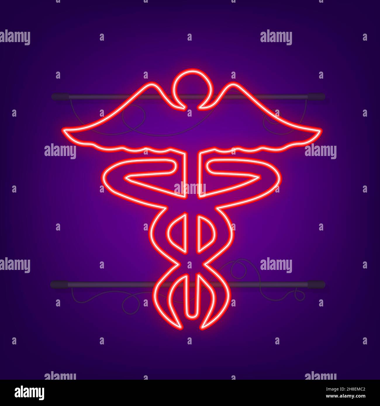 Infographic with healthcare neon icon for medical design. Medical