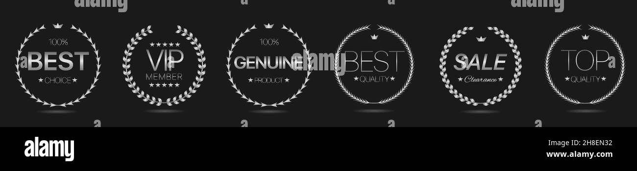Best choice Silver laurel wreath label set Stock Vector Image & Art - Alamy