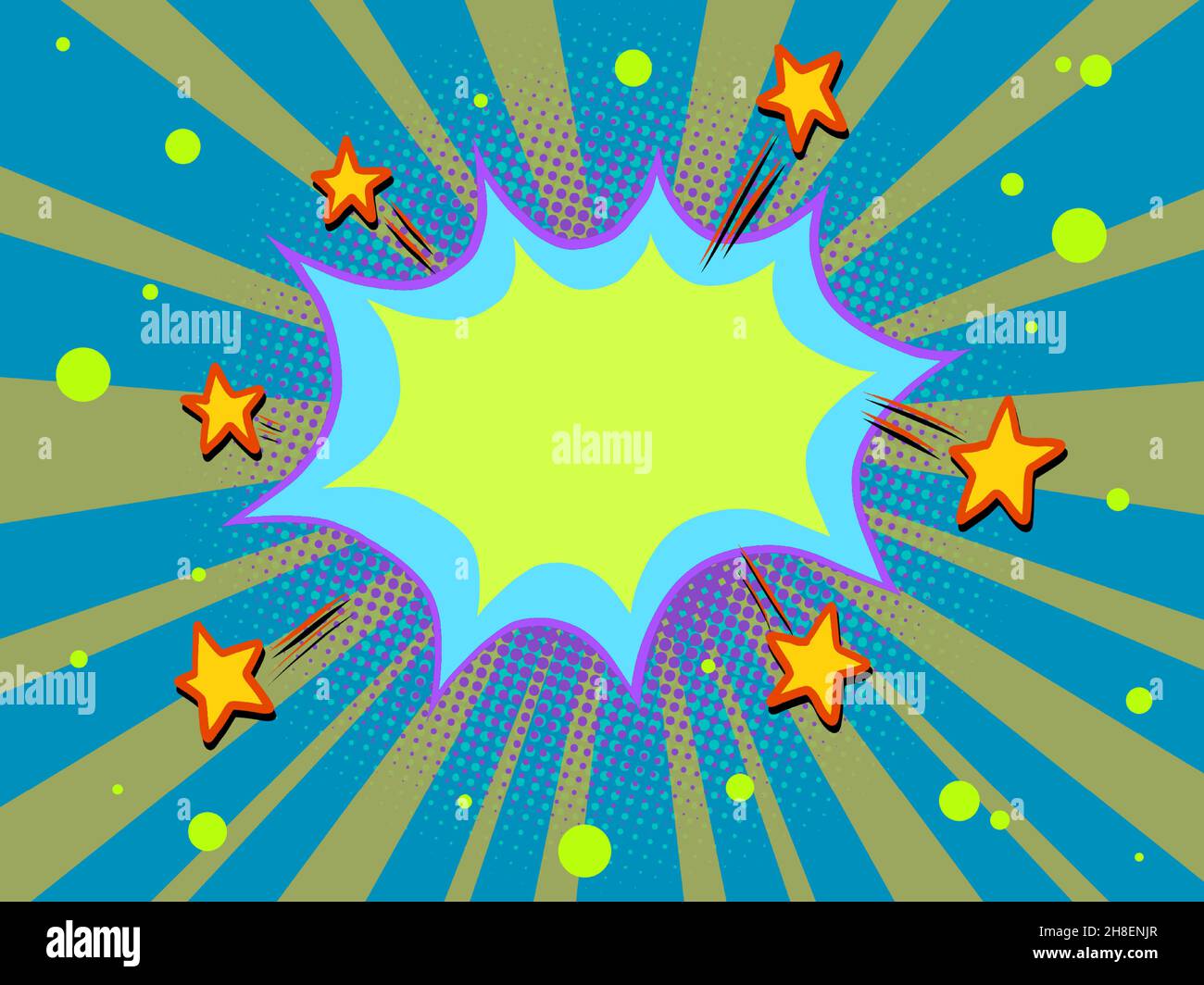 blue green comic background, festive pop art halftone rays bubble splash  Stock Vector Image & Art - Alamy