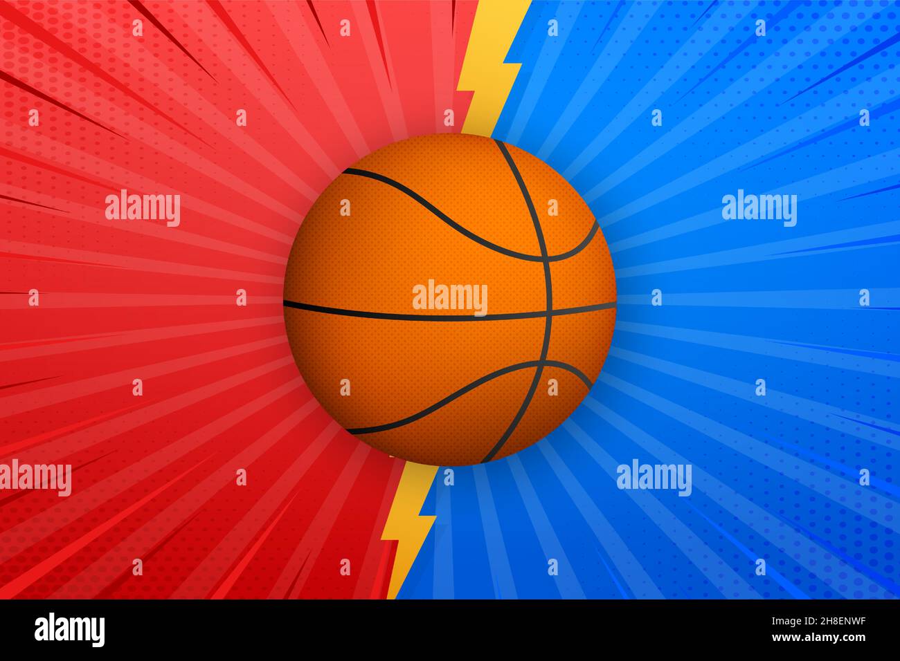 Basketball ball. Vector illustration isolated on white background Stock ...