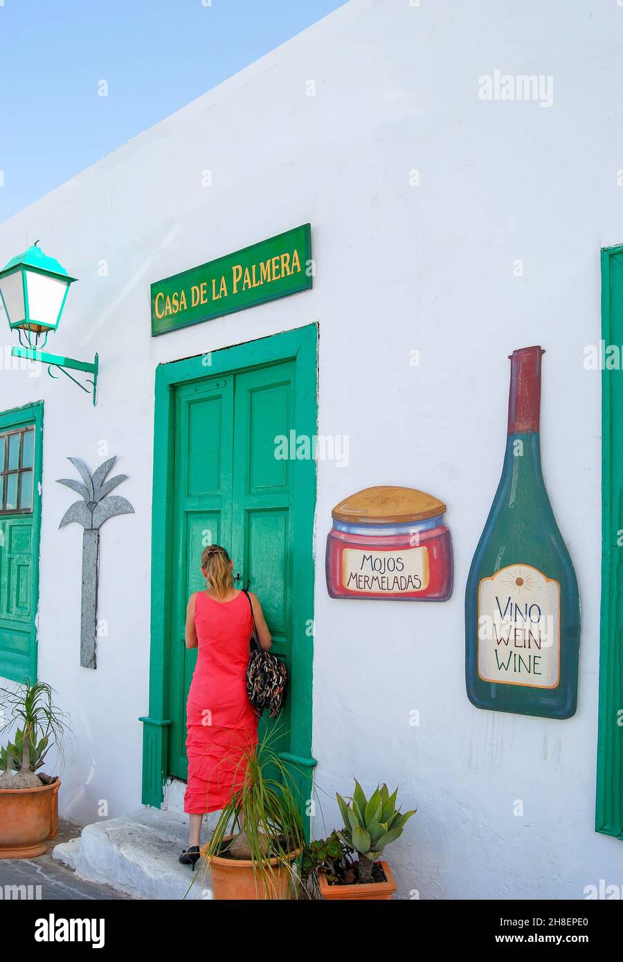 Casa de la Palmeria Spanish food shop, Teguise, Lanzarote, Canary Islands, Spain Stock Photo