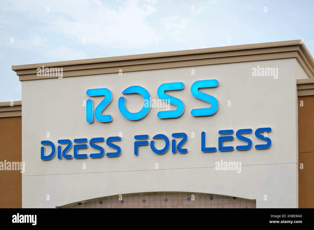 Ross Dress For Less clothing department store front exterior Stock