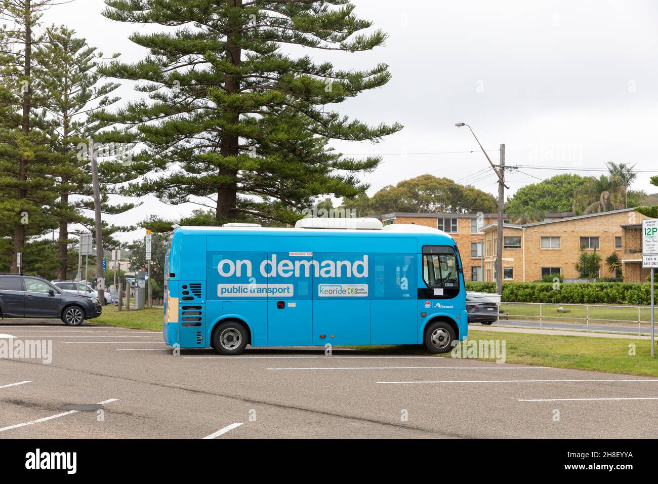 On demand public transport in Sydney northern beaches region, designed to improve connectivity for local community,Sydney,Australia Stock Photo