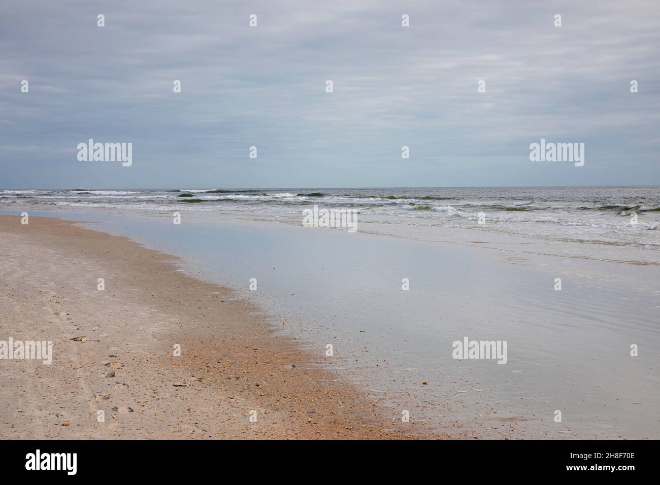 Ocean and shore at the Matanzas Inlet in Florida Stock Photo Alamy