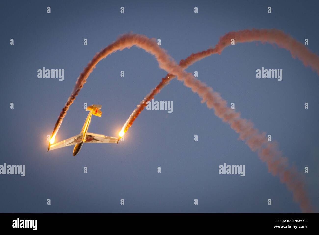 The austrian glider aerobatics team Blanix performing a beautiful