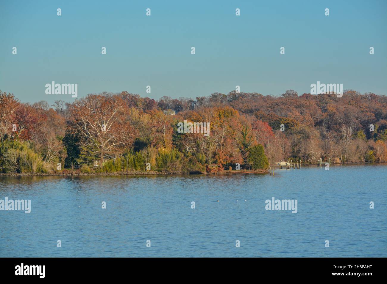 Belmont Bay on Occoquan River in Woodbridge, Virginia Stock Photo