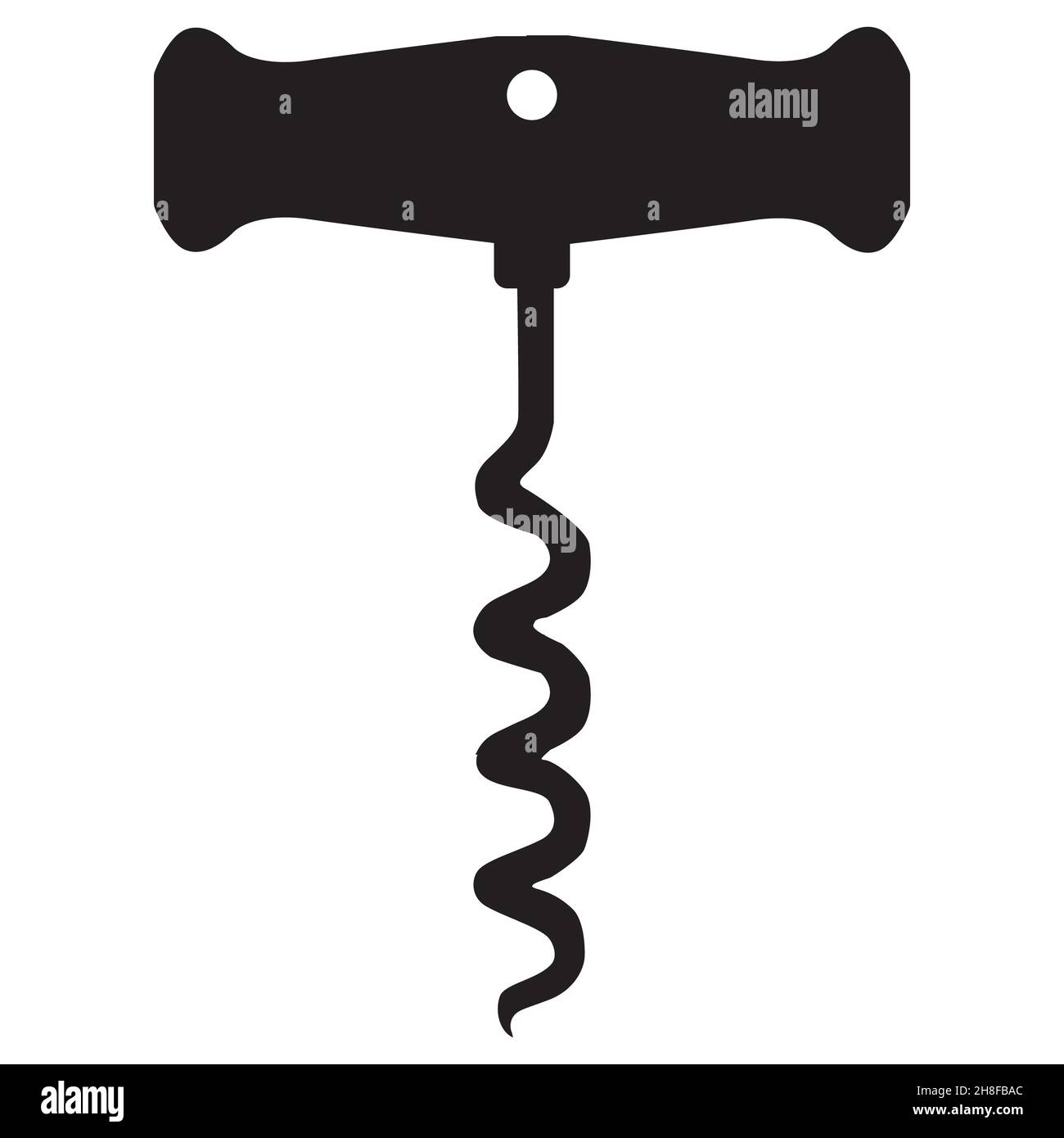 corkscrew icon on white background. corkscrew sign. retro wood