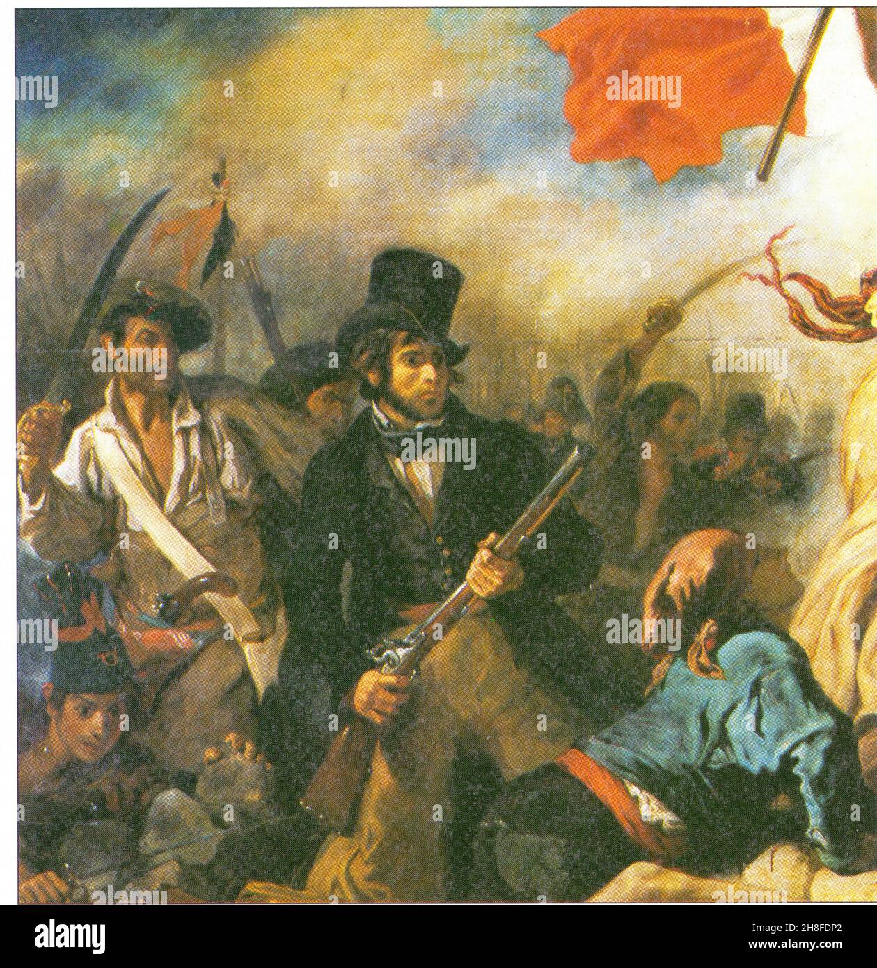 La liberté guidant le peuple.Eugène Delacroix. Stock Photo
